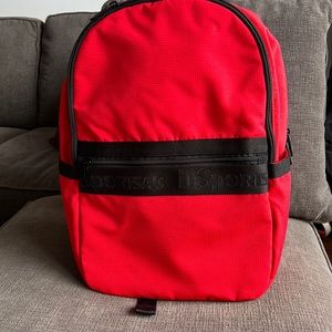 LeSportsac “Montana” Backpack in Cherry Red with Removable Organizer, NWT
